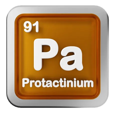 Protactinium Periodic Table  3D Icon