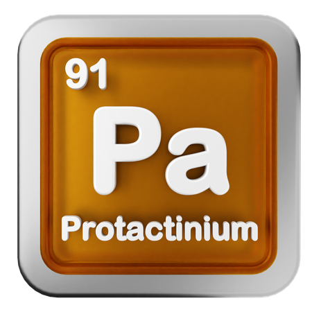 Tableau périodique du protactinium  3D Icon