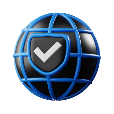 Proteção à Internet  3D Icon