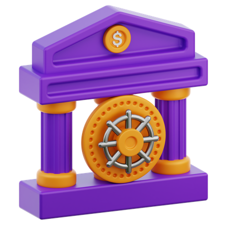 Proteção bancária  3D Icon