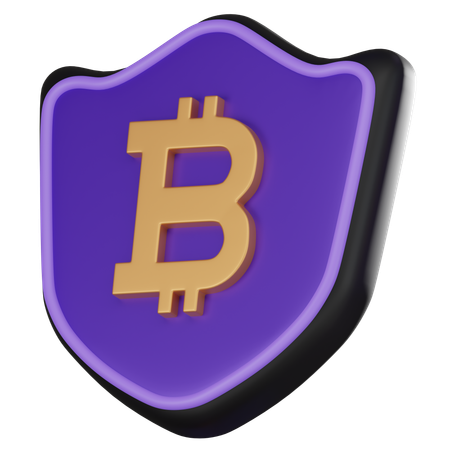 Proteção bitcoin  3D Icon