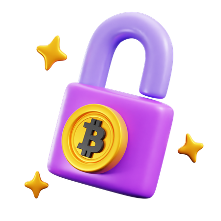 Proteção bitcoin  3D Icon