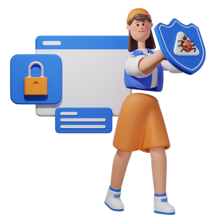 Proteção contra o vírus  3D Icon