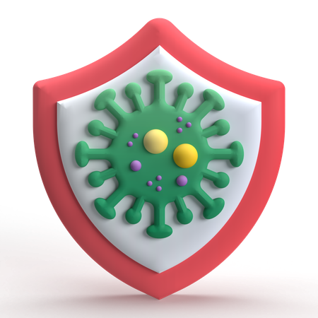 Proteção contra o vírus  3D Icon