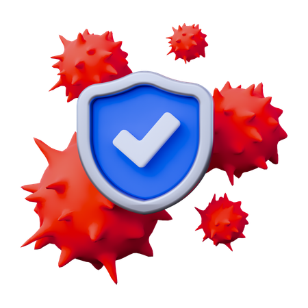 Proteção contra o vírus  3D Icon