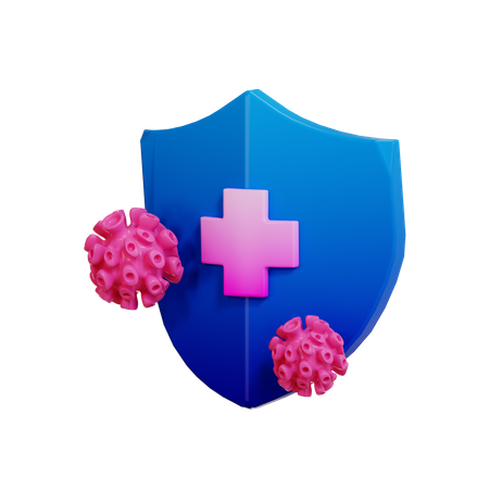 Proteção contra o vírus  3D Icon
