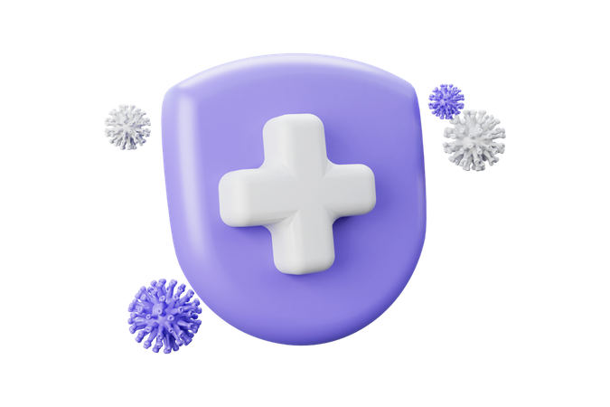 Proteção contra o vírus  3D Icon