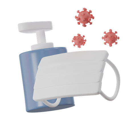 Proteção contra o vírus  3D Icon