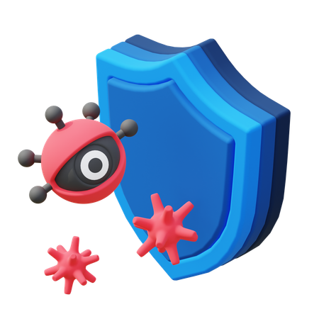 Proteção contra ransomware  3D Icon