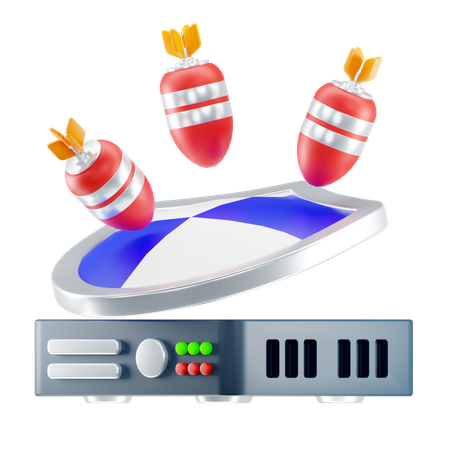 Proteção ddos  3D Icon