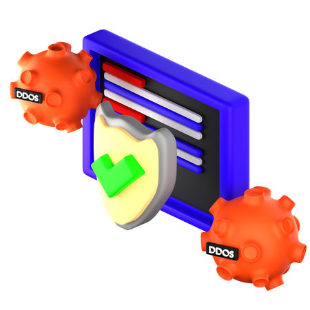 Proteção ddos  3D Icon