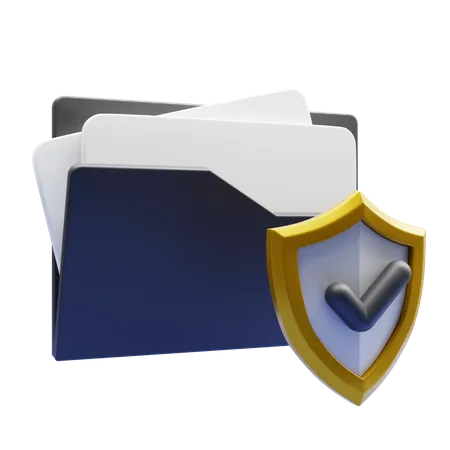 Proteção de arquivos  3D Icon