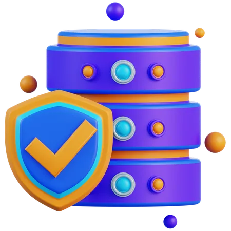 Proteção de banco de dados  3D Icon