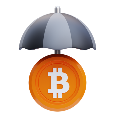 Proteção bitcoin  3D Icon