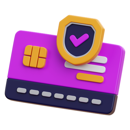 Proteção de cartão de crédito  3D Icon