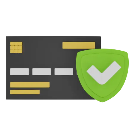 Proteção de cartão de crédito  3D Icon