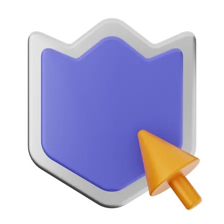 Proteção de escudo de clique  3D Icon