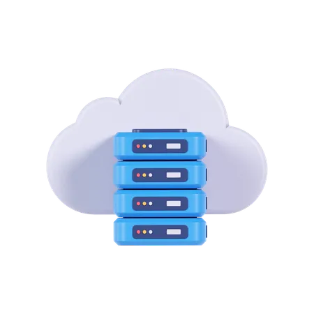 Proteção de dados na nuvem  3D Icon