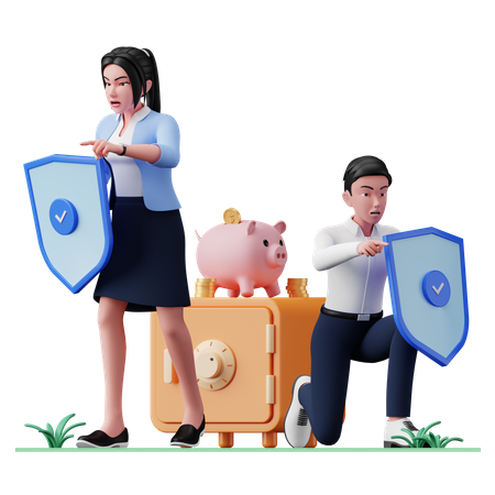 Proteção de investimento  3D Icon