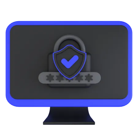 Proteção de login  3D Icon