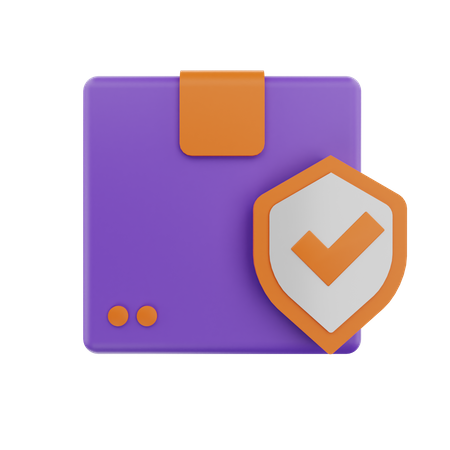 Proteção de pacote  3D Icon