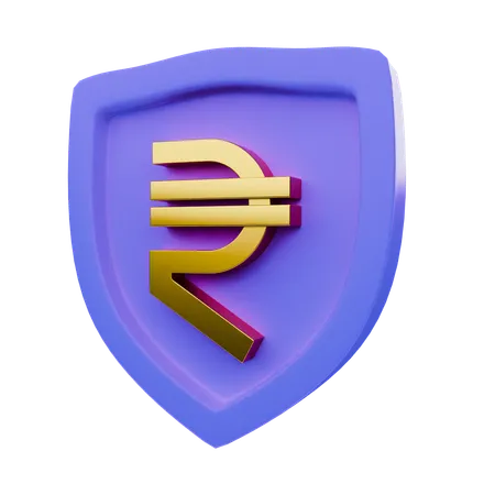 Proteção de rupia  3D Icon