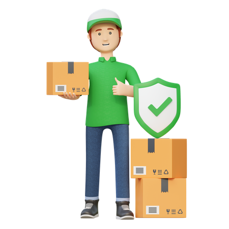 Proteção de seguro de entrega  3D Icon