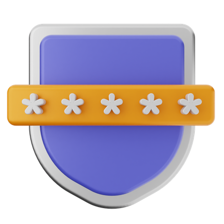 Proteção de escudo de senha  3D Icon