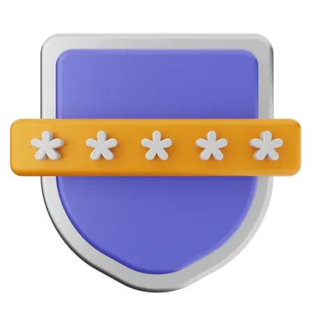 Proteção de escudo de senha  3D Icon