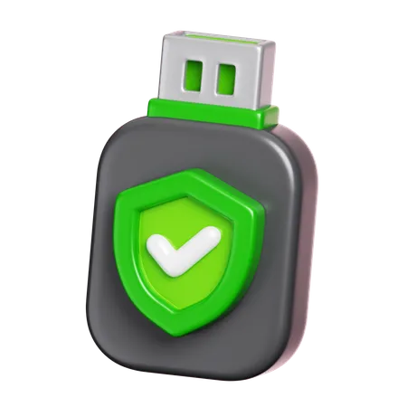 Proteção de unidade USB  3D Icon