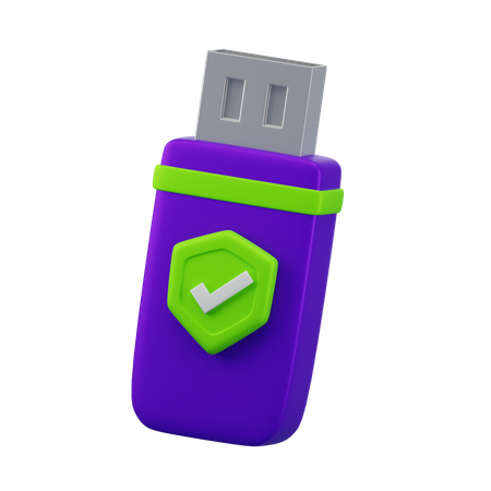 Proteção de unidade USB  3D Icon