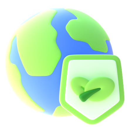 Proteção ecológica  3D Icon