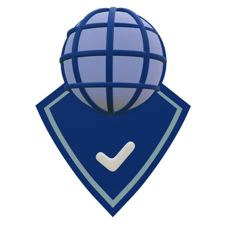 Proteção global  3D Icon