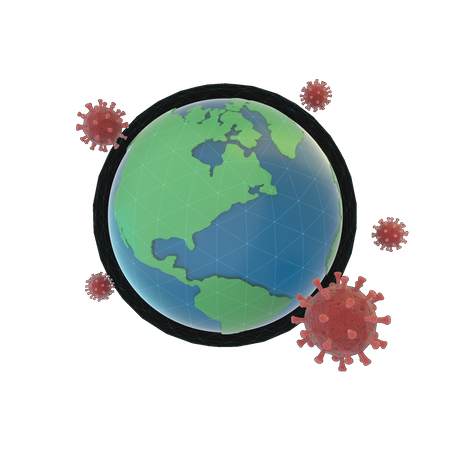 Proteção global  3D Icon