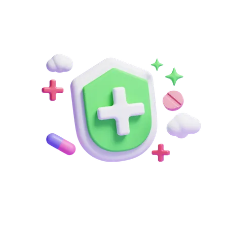 Proteção Médica  3D Icon