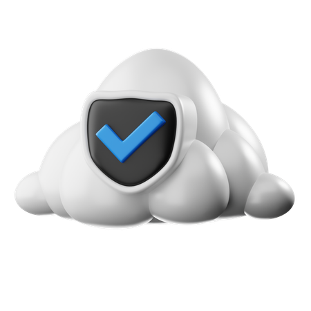 Proteção na nuvem  3D Icon