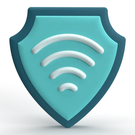 Proteção wi-fi  3D Icon