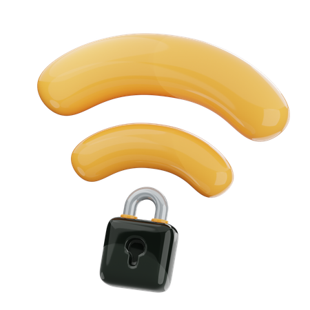 Proteção wi-fi  3D Icon