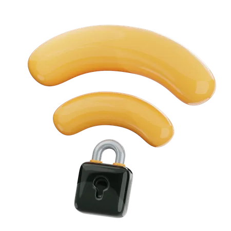 Proteção wi-fi  3D Icon