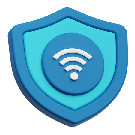 Proteção wi-fi  3D Icon