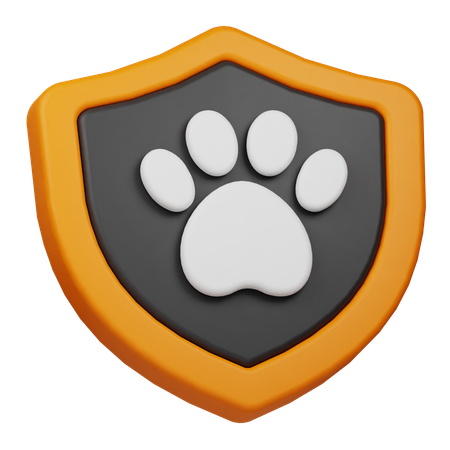 Protección animal  3D Icon