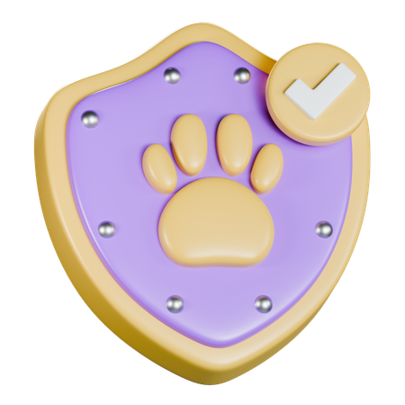 Protección animal  3D Icon