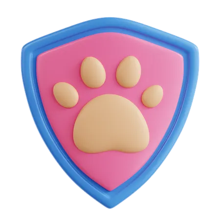 Protección animal  3D Icon