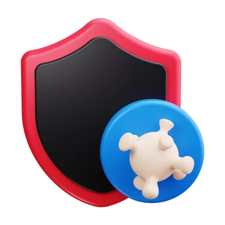 Protección contra el virus  3D Icon