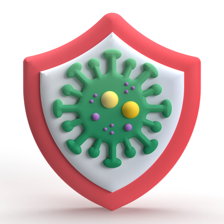 Protección contra el virus  3D Icon