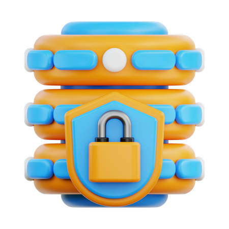 Protección de base de datos  3D Icon