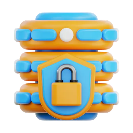 Protección de base de datos  3D Icon