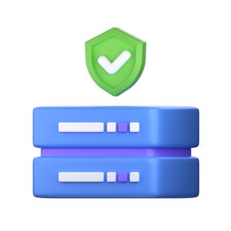 Protección de base de datos  3D Icon