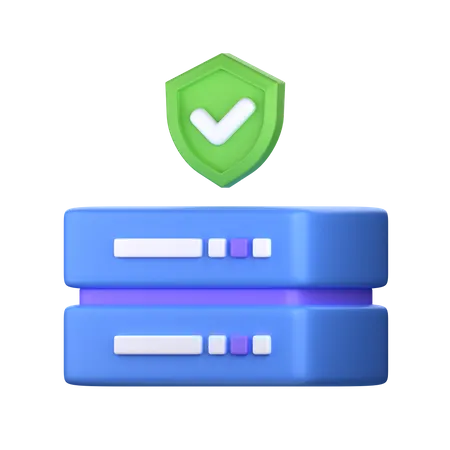 Protección de base de datos  3D Icon