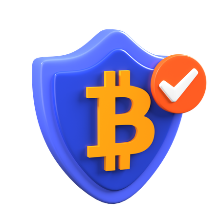 Protección bitcoin  3D Icon